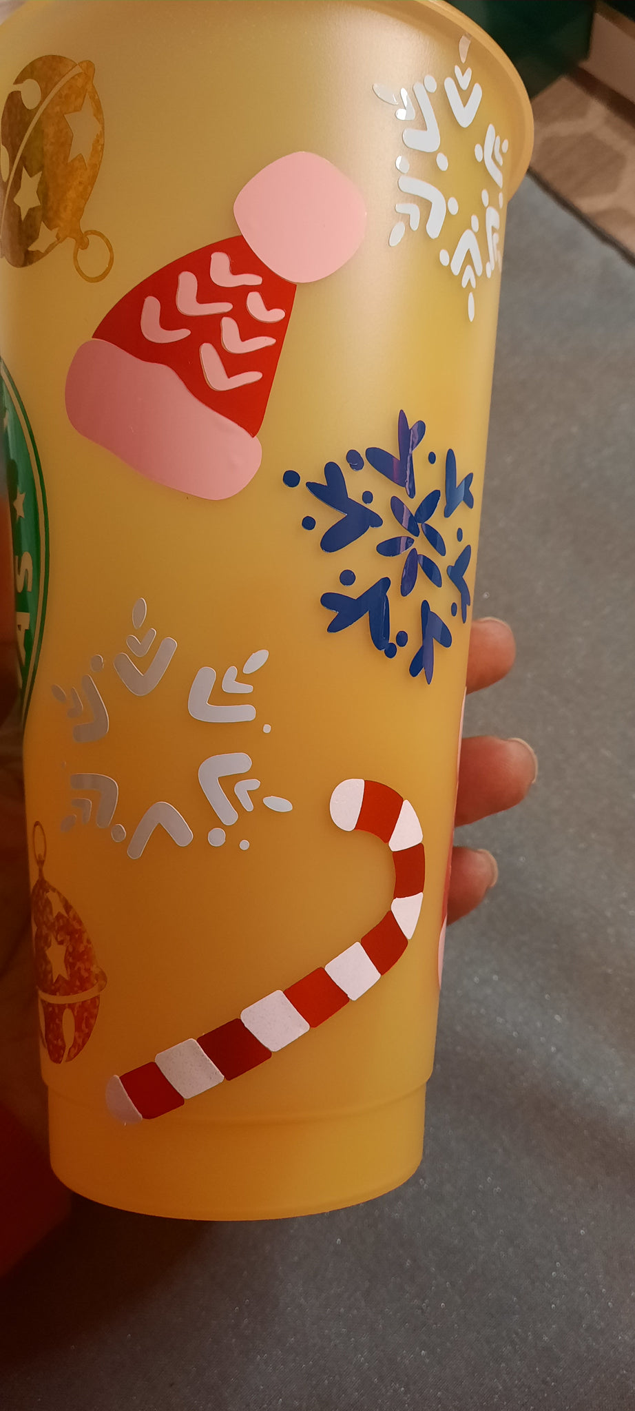 Color Changing Merry Christmas Yellow Cold Cup
